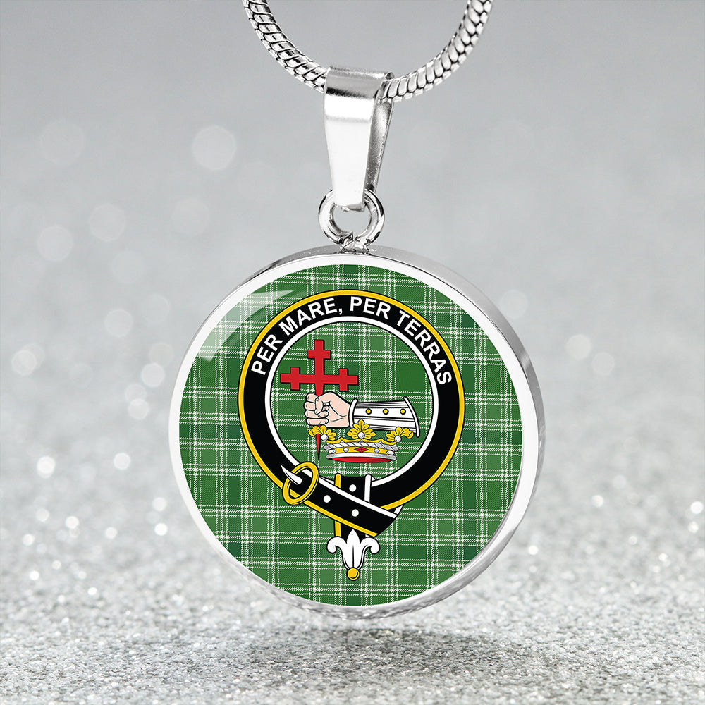 MacDonald Hunting (Donald Hunting) Ancient Tartan Crest Circle Necklace