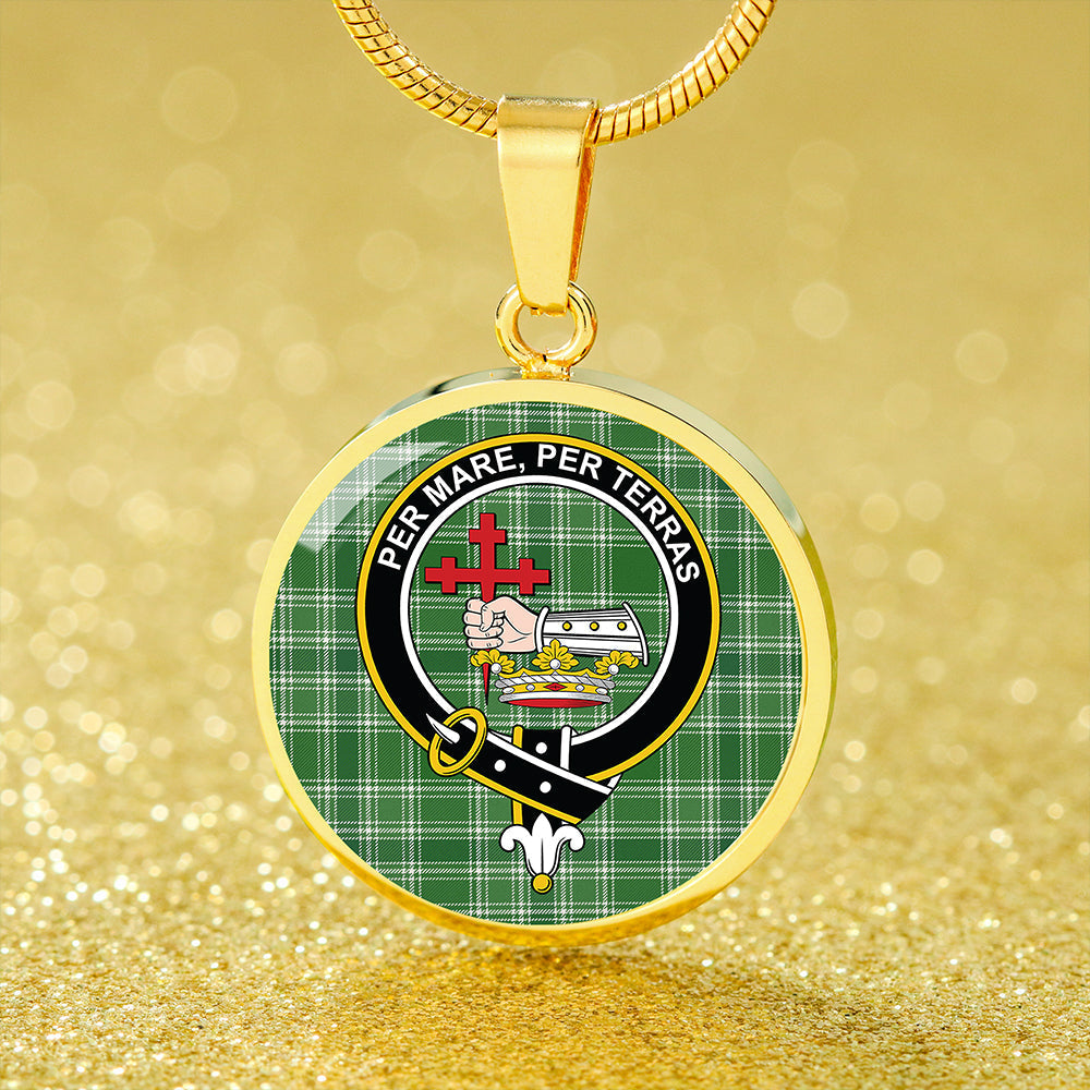 MacDonald Hunting (Donald Hunting) Ancient Tartan Crest Circle Necklace