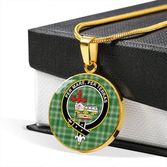 MacDonald Hunting (Donald Hunting) Ancient Tartan Crest Circle Necklace