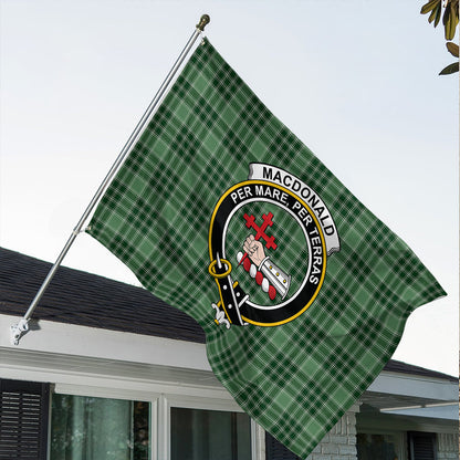 MacDonald Lord of the Isles Hunting Tartan Classic Crest House Flag