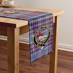 MacDonald Lord of the Isles Hunting Blue (Donald Lord of the Isles Hunting Blue) Weathered Tartan Crest Table Runner