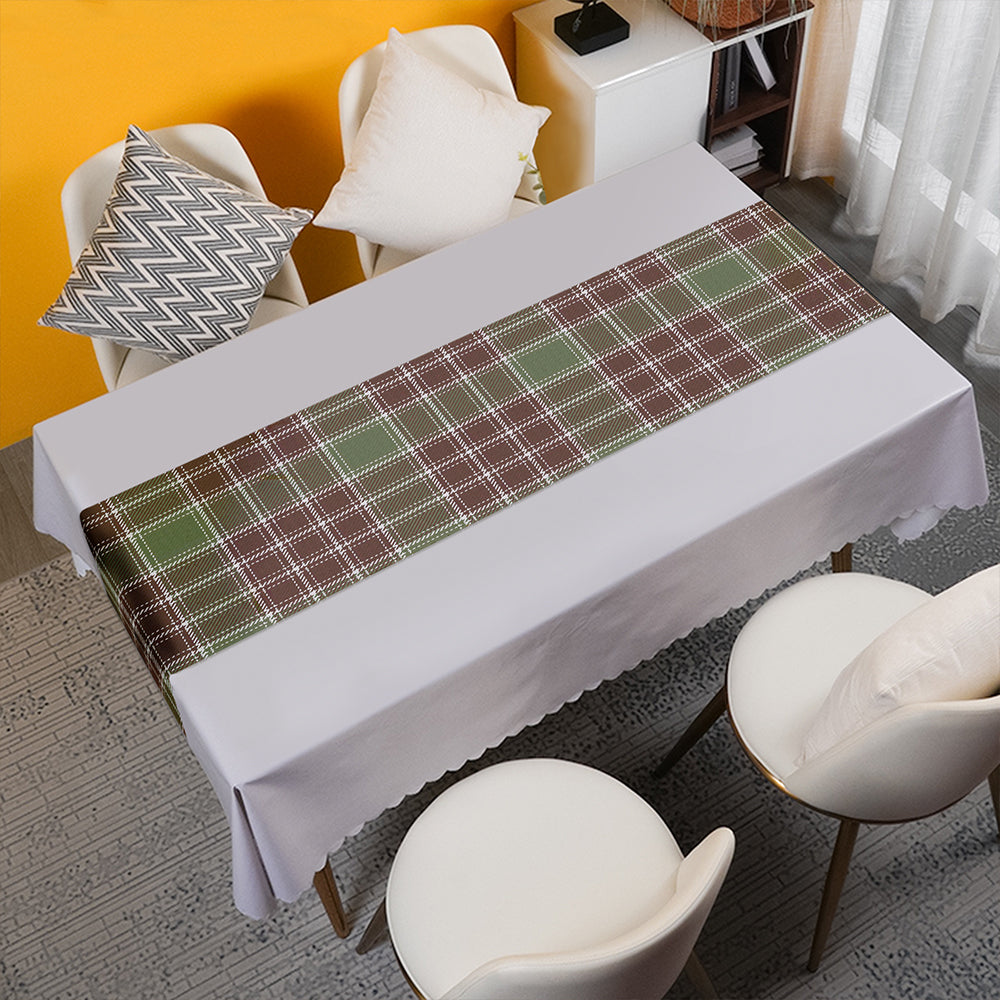 MacDonald Lord of the Isles; Hunting Weathered Tartan Crest Table Runner