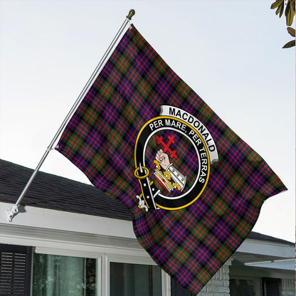 MacDonald Modern Tartan Classic Crest House Flag