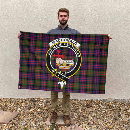 MacDonald Modern Tartan Classic Crest House Flag