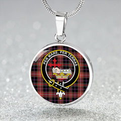 MacDonald Sir John A (Donald Sir John A) Ancient Tartan Crest Circle Necklace