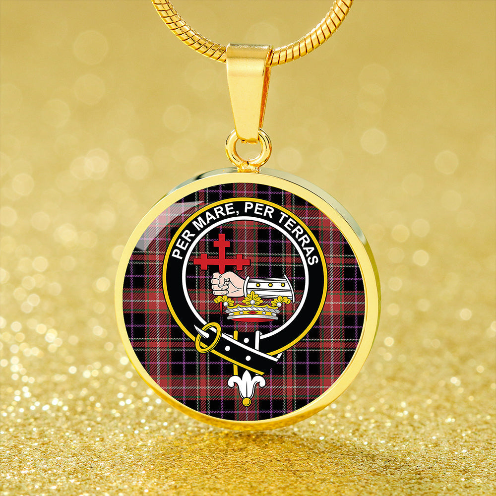 MacDonald Sir John A (Donald Sir John A) Ancient Tartan Crest Circle Necklace