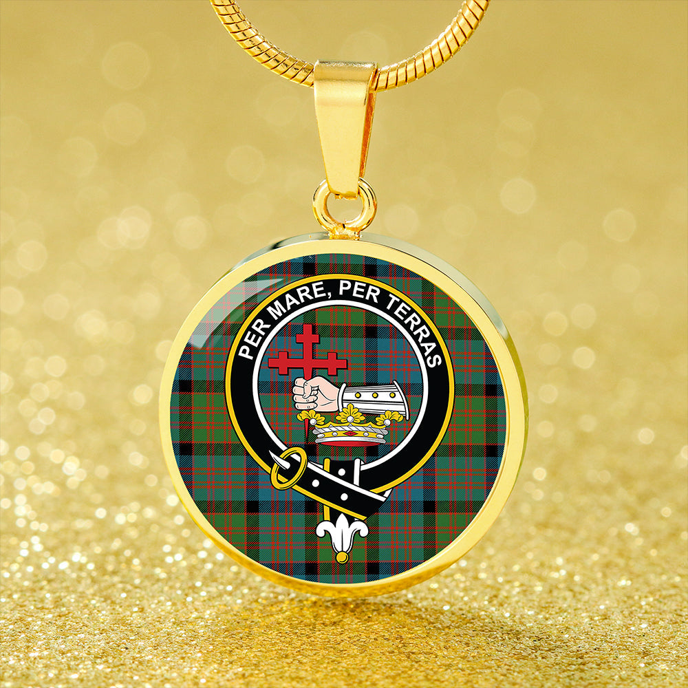 MacDonald (Donald) Ancient Tartan Crest Circle Necklace