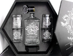 MacDonald (of Sleat) Tartan Clan Decanter Set