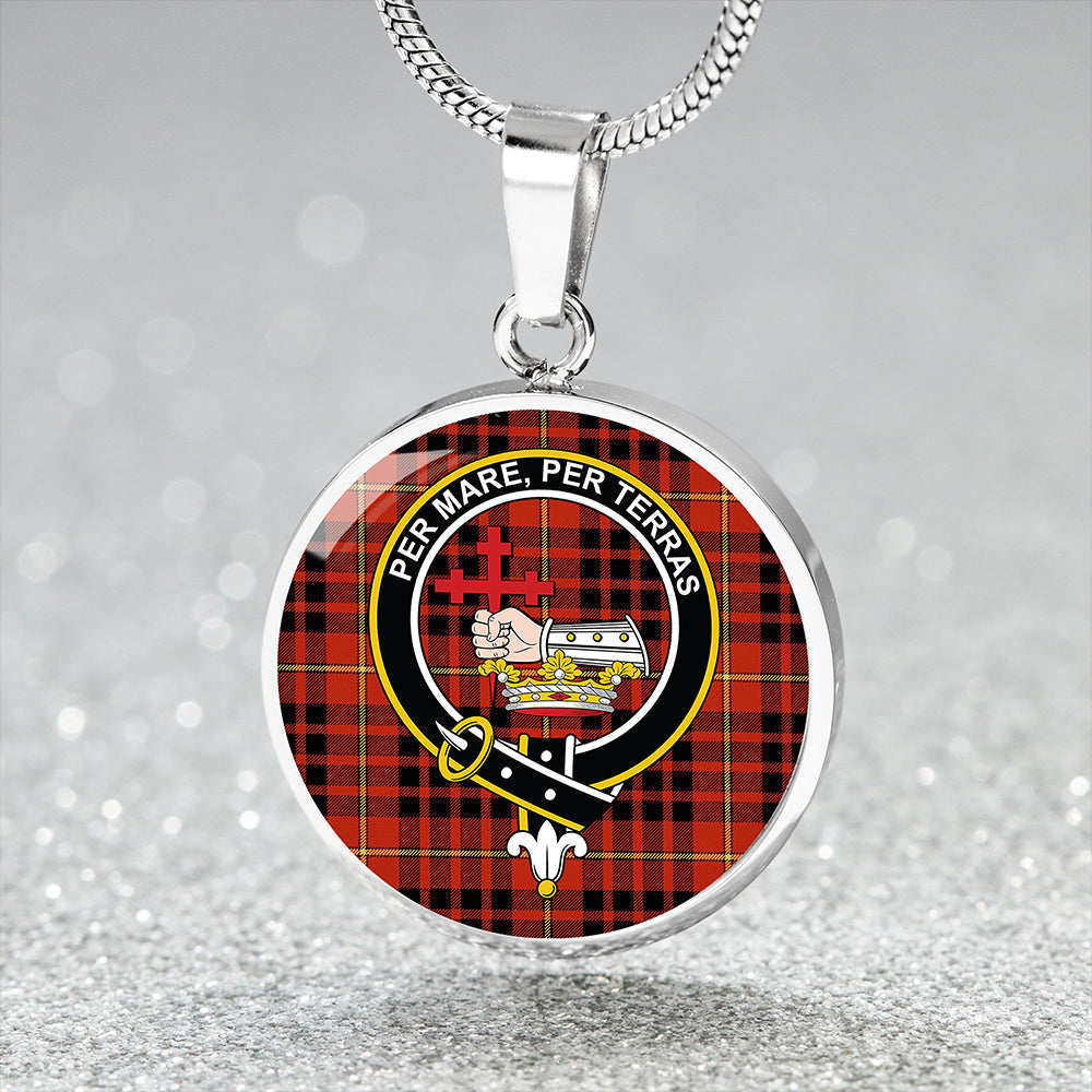 MacDonald of Ardnamurchan (Donald of Ardnamurchan) Ancient Tartan Crest Circle Necklace
