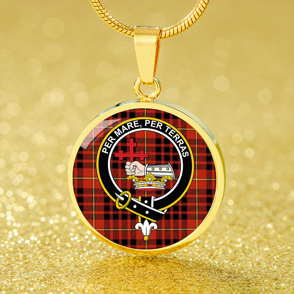 MacDonald of Ardnamurchan (Donald of Ardnamurchan) Ancient Tartan Crest Circle Necklace