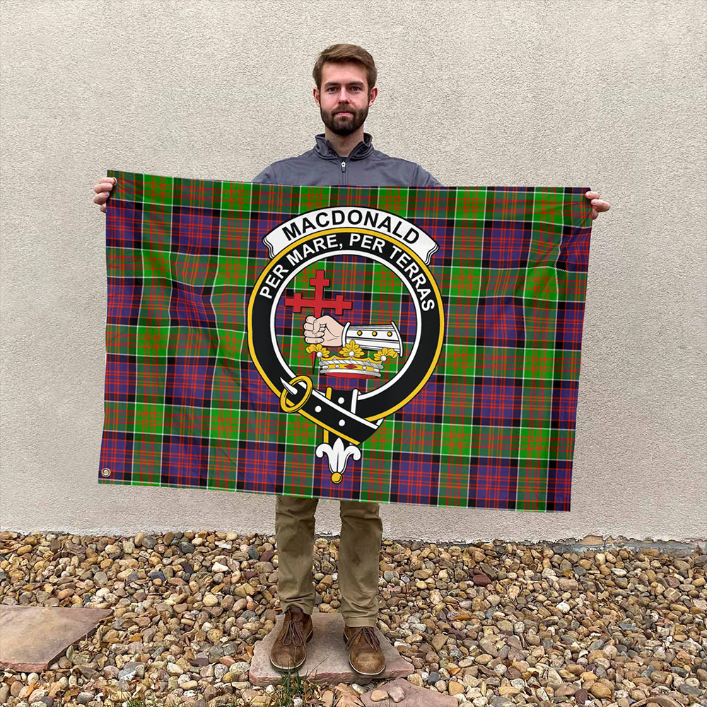 MacDonald of Clanranald Tartan Classic Crest House Flag