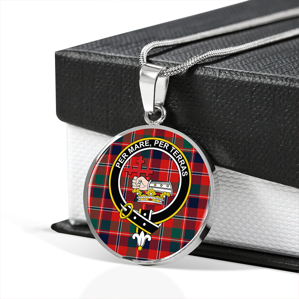 MacDonald of Glenaladale #2 (Donald Glenfinnan) Modern Tartan Crest Circle Necklace