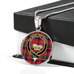 MacDonald of Glenaladale #2 (Donald Glenfinnan) Modern Tartan Crest Circle Necklace