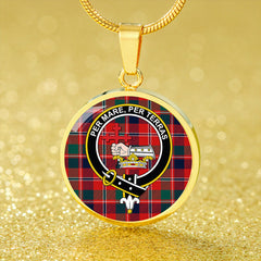 MacDonald of Glenaladale #2 (Donald Glenfinnan) Modern Tartan Crest Circle Necklace