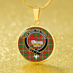 MacDonald of Glenaladale (Donald of Glenaladale) 2006 Ancient Tartan Crest Circle Necklace