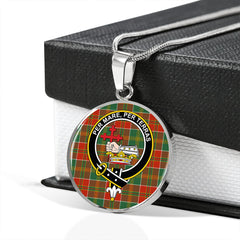 MacDonald of Kingsburgh (Donald of Kingsburgh) Ancient Tartan Crest Circle Necklace