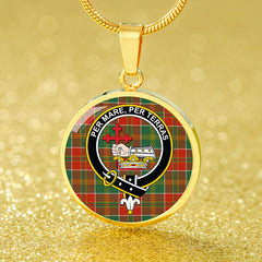 MacDonald of Kingsburgh (Donald of Kingsburgh) Ancient Tartan Crest Circle Necklace