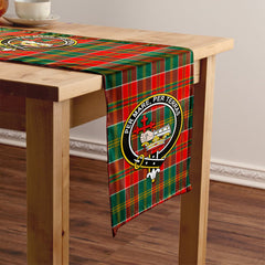 MacDonald of Kingsburgh (Donald of Kingsburgh) Modern Tartan Crest Table Runner