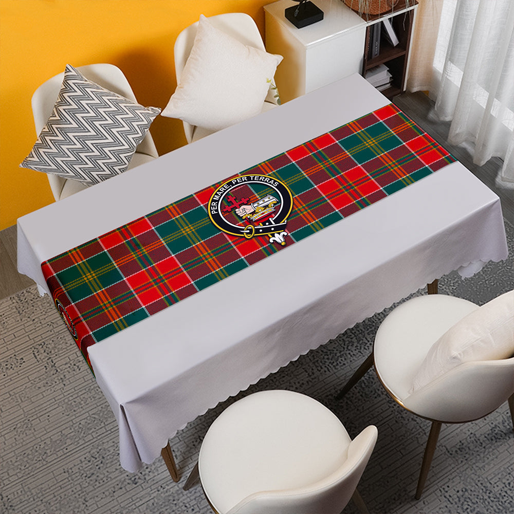 MacDonald of Kingsburgh (Donald of Kingsburgh) Modern Tartan Crest Table Runner