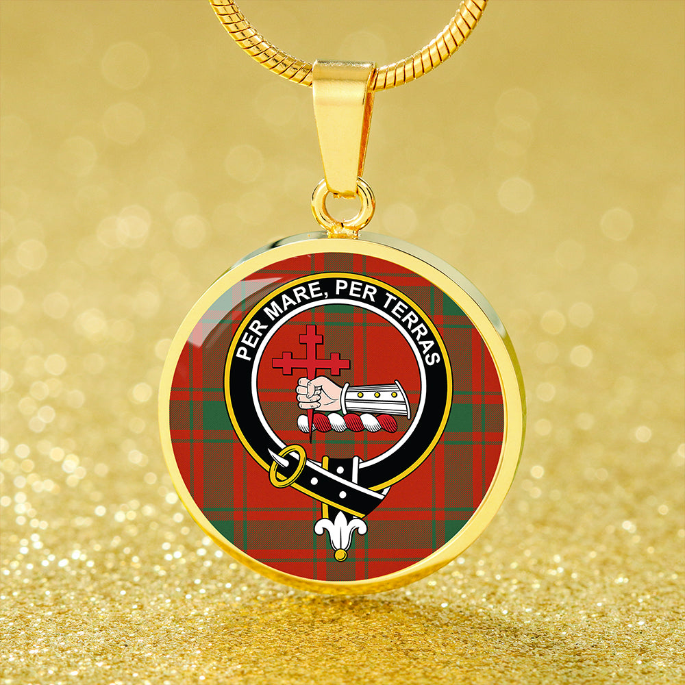 MacDonald of Sleat (Donald Lord MacDonald) Ancient Tartan Crest Circle Necklace