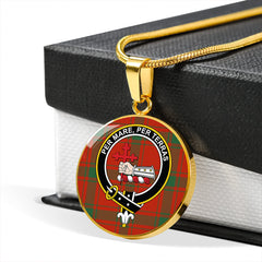 MacDonald of Sleat (Donald Lord MacDonald) Ancient Tartan Crest Circle Necklace
