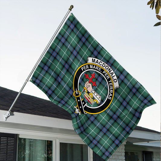 MacDonald of the Isles Hunting Ancient Tartan Classic Crest House Flag