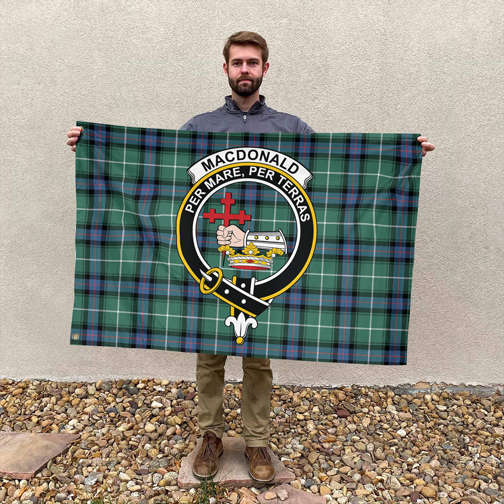 MacDonald of the Isles Hunting Ancient Tartan Classic Crest House Flag