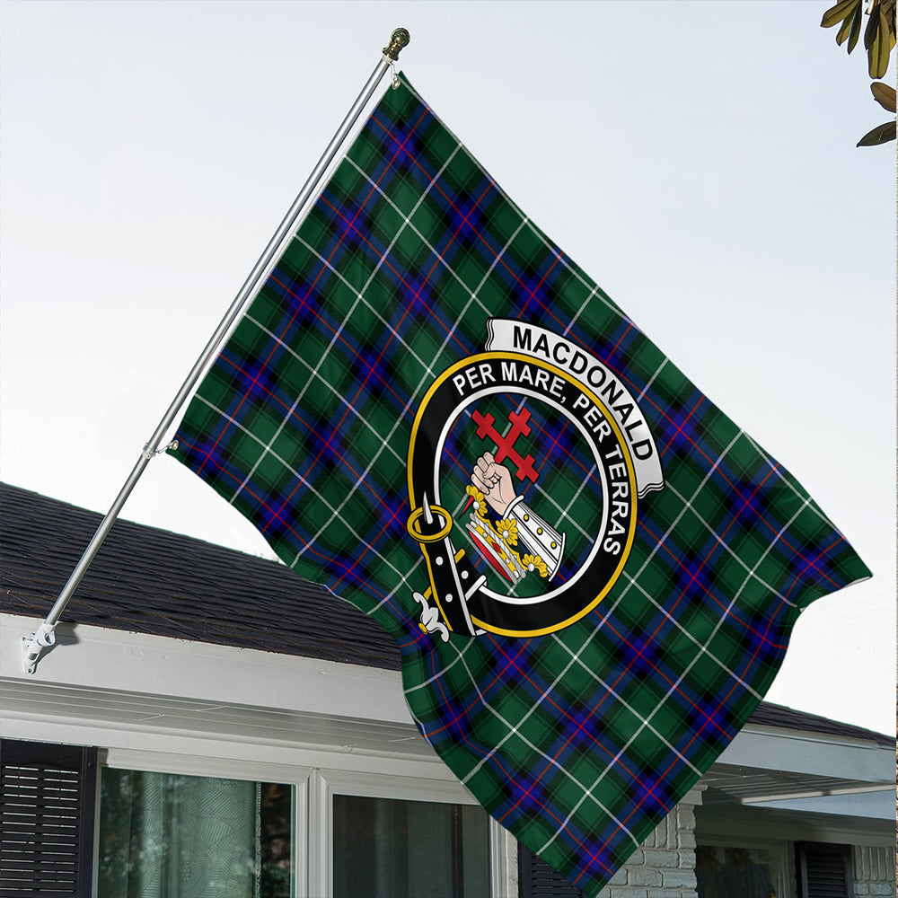 MacDonald of the Isles Hunting Modern Tartan Classic Crest House Flag