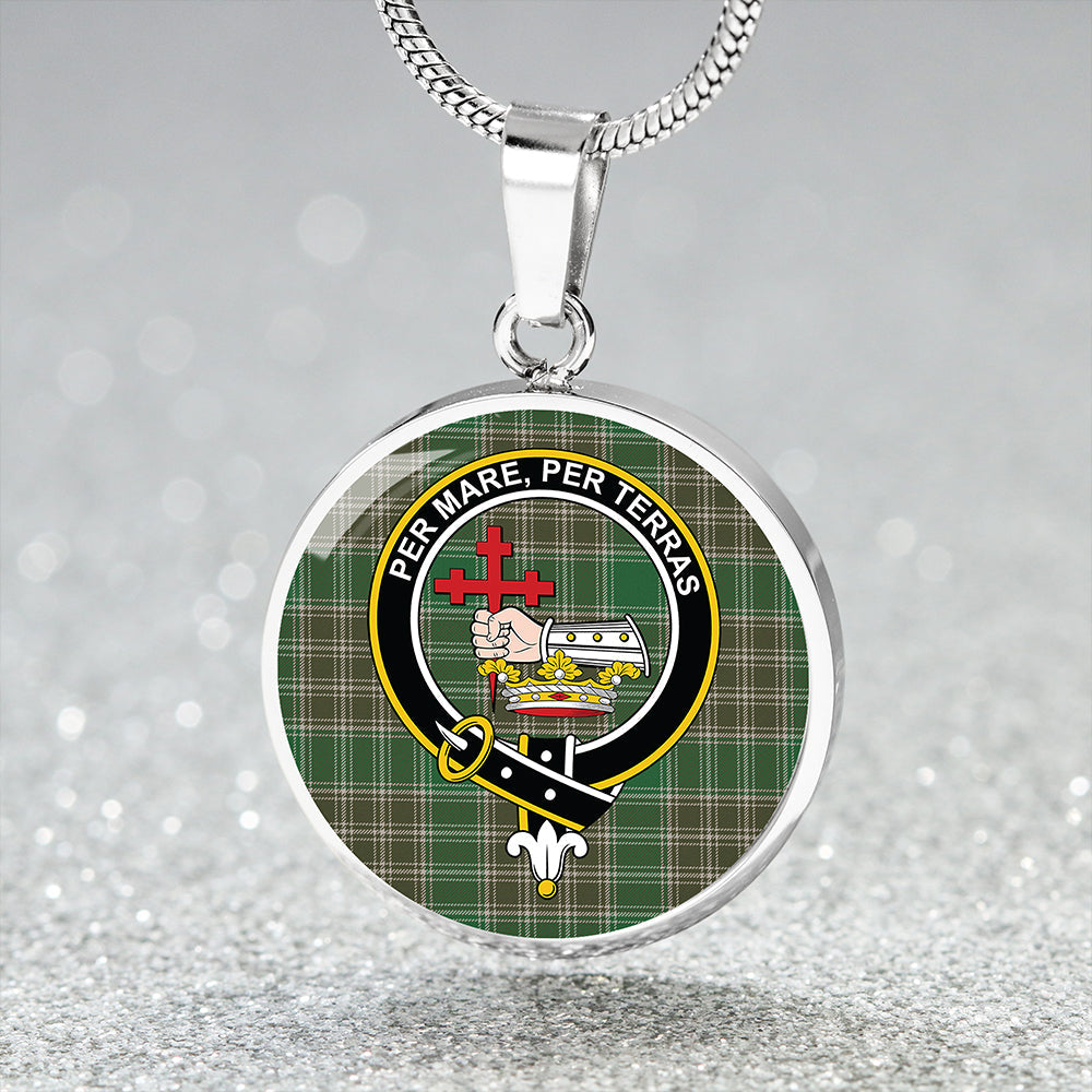 MacDonald of the Isles Hunting #2 (Donald of the Isles Hunting #2) Ancient Tartan Crest Circle Necklace