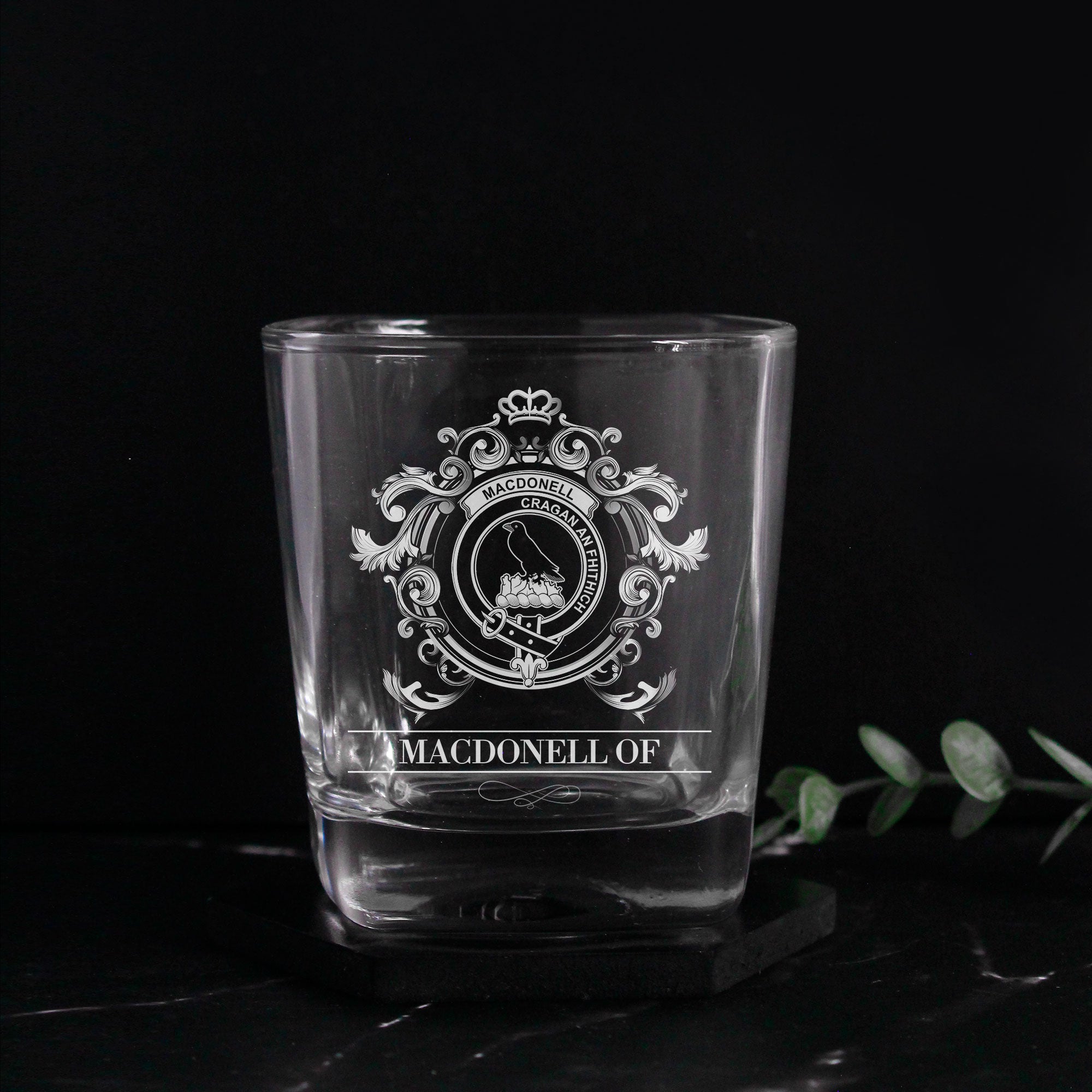 MacDonell (of Glengarry) Tartan Clan Decanter Set