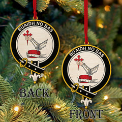 MacDougall Tartan Crest Wood Acrylic Ornament