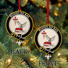 MacDougall Tartan Crest Wood Acrylic Ornament