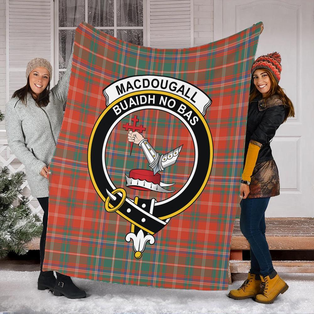 MacDougall Ancient Tartan Crest Premium Blanket