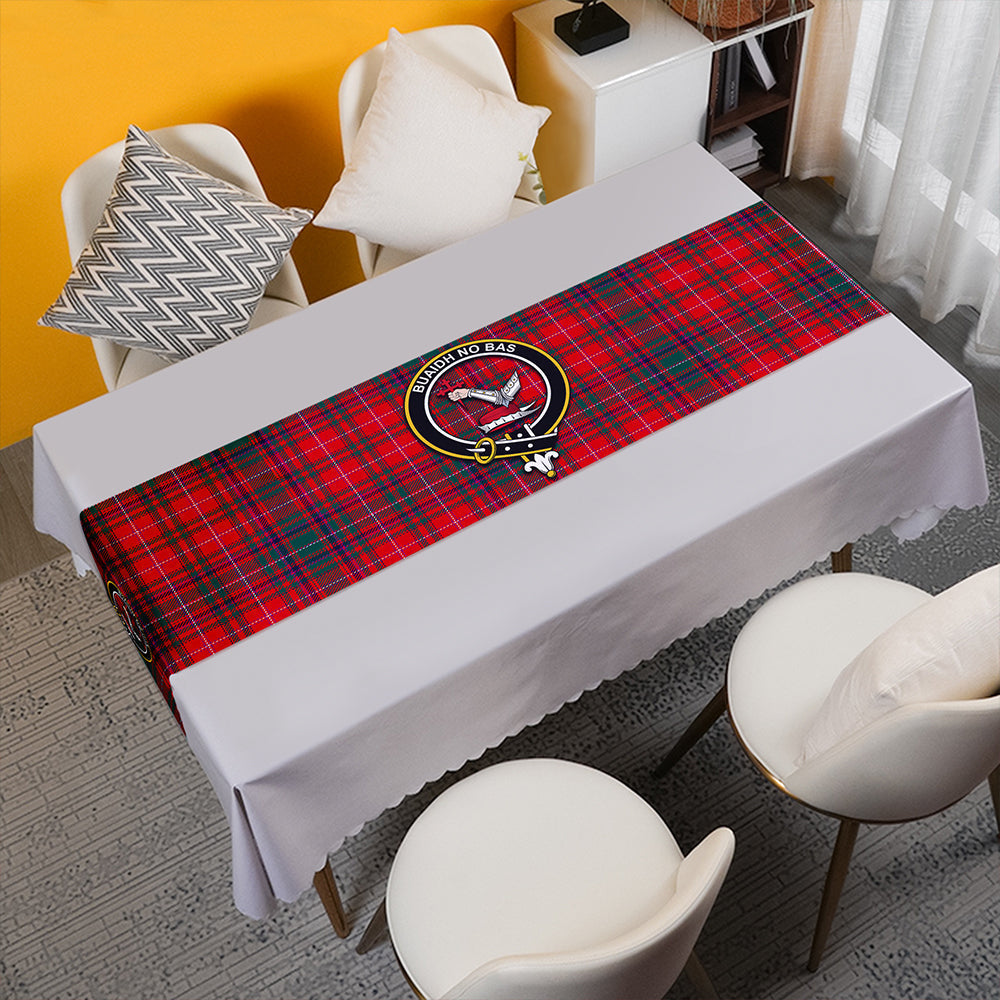 MacDougall Modern Tartan Crest Table Runner