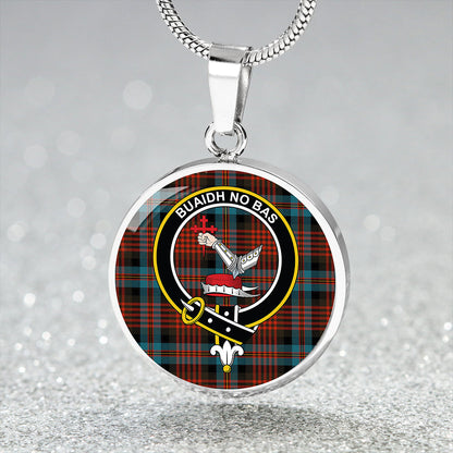 MacDougall William Ancient Tartan Crest Circle Necklace