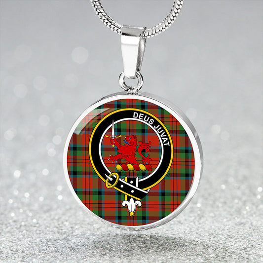 MacDuff Ancient Tartan Crest Circle Necklace