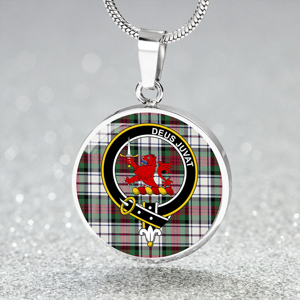 MacDuff Dress Modern Tartan Crest Circle Necklace