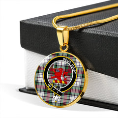 MacDuff Dress Modern Tartan Crest Circle Necklace