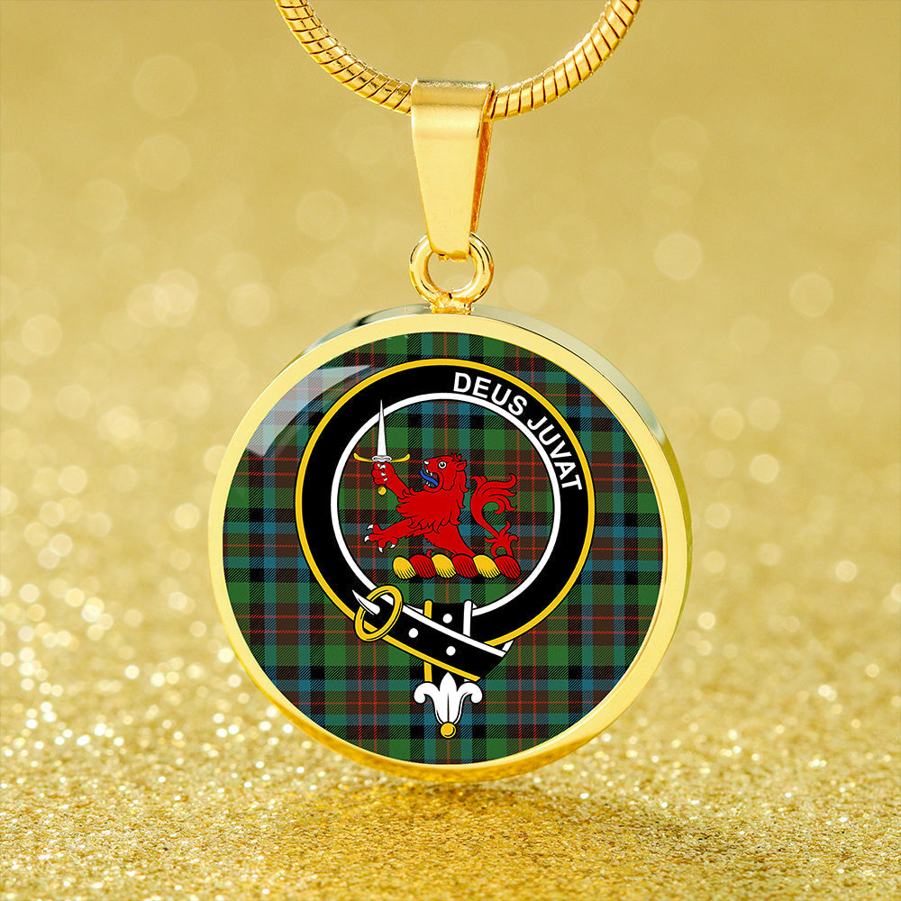 MacDuff Hunting Ancient Tartan Crest Circle Necklace