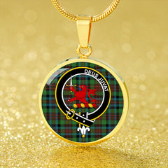 MacDuff Hunting Ancient Tartan Crest Circle Necklace