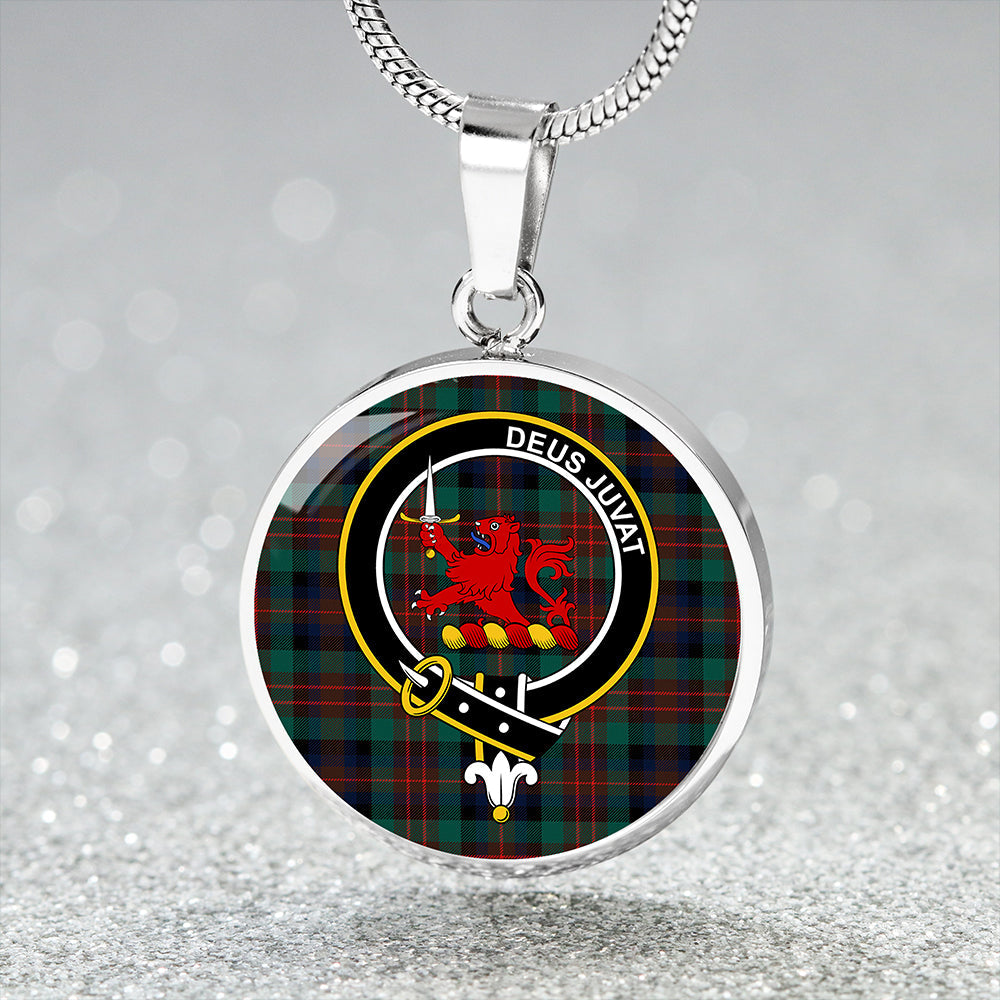 MacDuff Hunting Modern Tartan Crest Circle Necklace