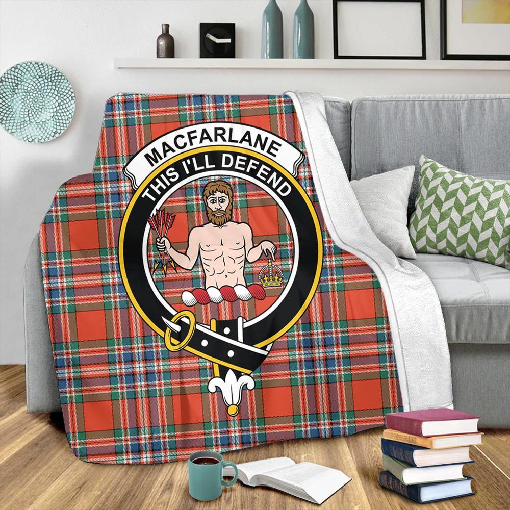 MacFarlane Ancient Tartan Crest Premium Blanket