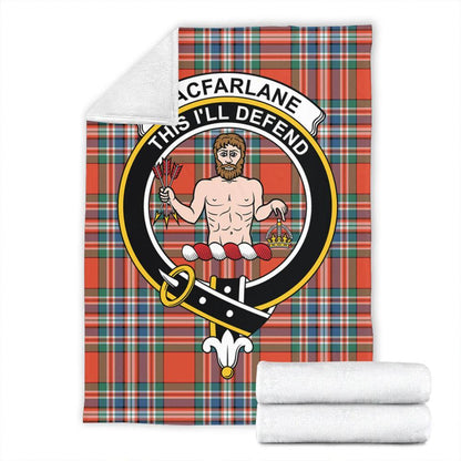 MacFarlane Ancient Tartan Crest Premium Blanket