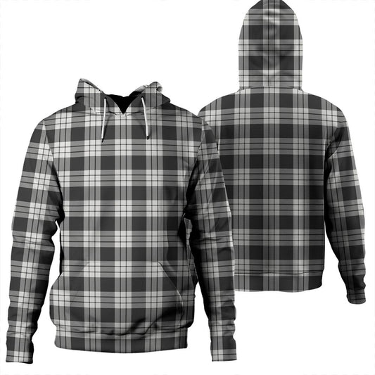 MacFarlane Black & White Tartan Plaid Hoodie