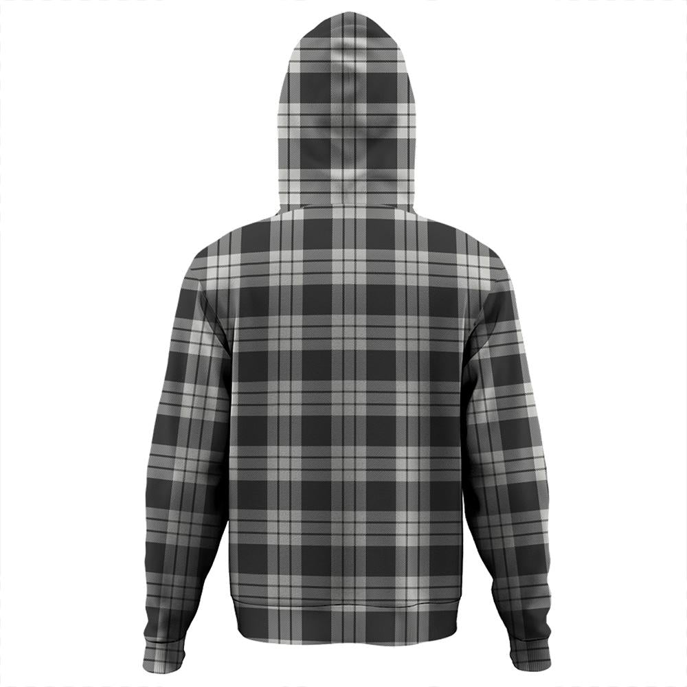 MacFarlane Black & White Tartan Plaid Hoodie