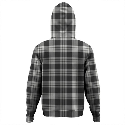 MacFarlane Black & White Tartan Plaid Hoodie