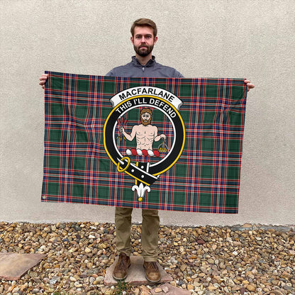 MacFarlane Hunting Modern Tartan Classic Crest House Flag