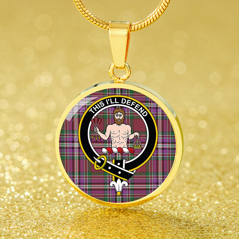 MacFarlane Lord Lyon sett Ancient Tartan Crest Circle Necklace