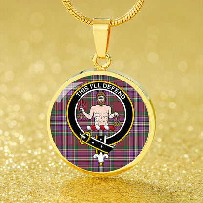 MacFarlane Lord Lyon sett Ancient Tartan Crest Circle Necklace