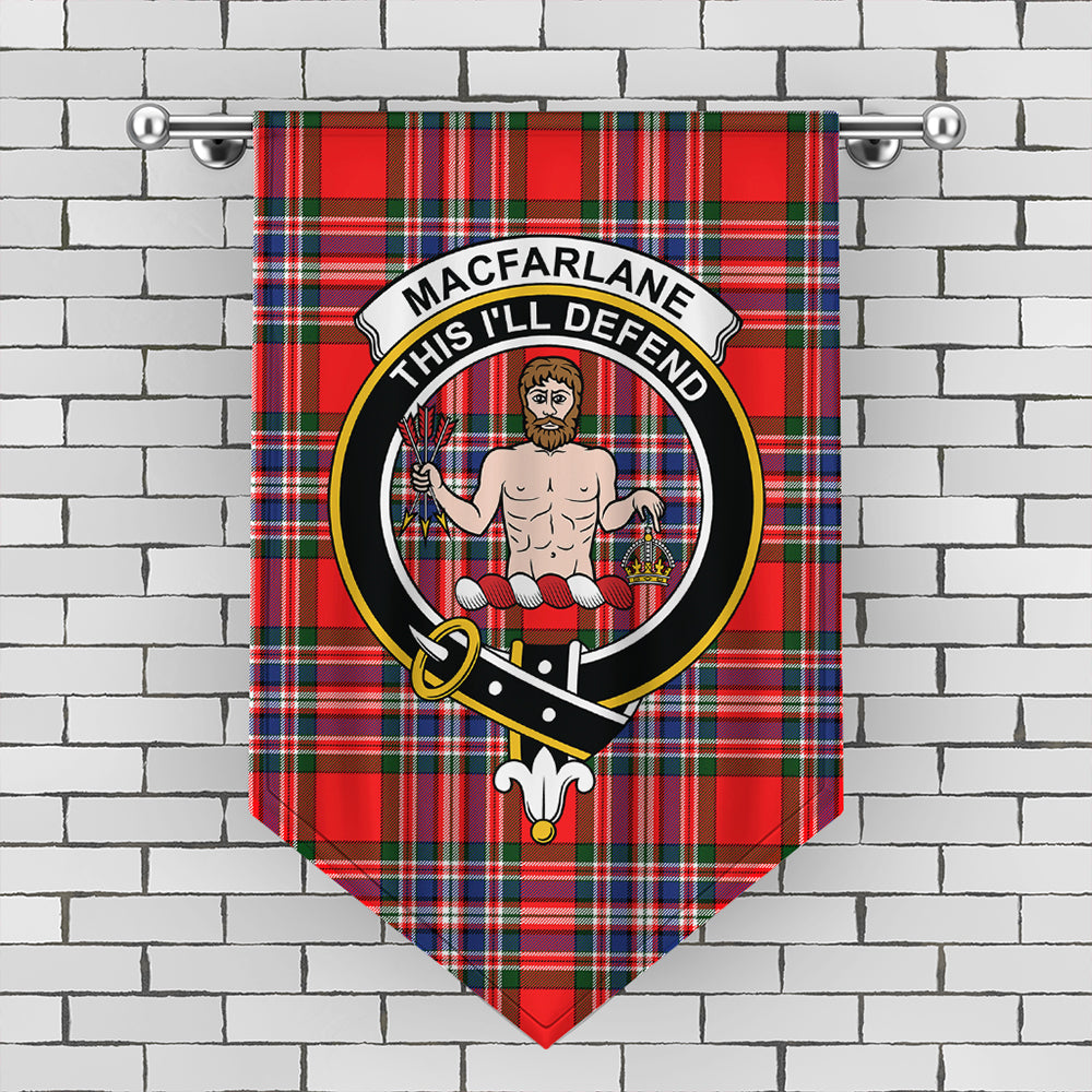 MacFarlane Modern Tartan Crest Gonfalon